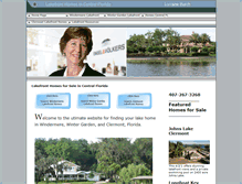 Tablet Screenshot of lakefronthomes-centralfl.com